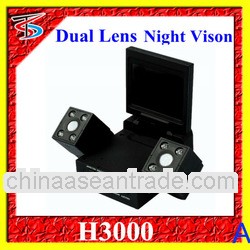 120 degrees wide-Angle lens car dvr loop video recording camera H3000