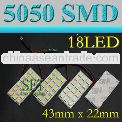 12V pure white led auto light/car led light 5050SMD 18LED
