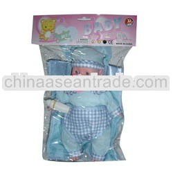 12" soft doll toy gift reborn baby boy and girl with 4 sound cartoon doll