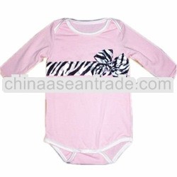 2012 Newest!! Beautiful Light Pink with Zebra Romper/Baby Romper/Baby Girl Romper