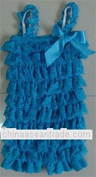 2013 Baby Girls Petti Lace Romper Turquoise Lace Romper Photography Prop Birthday Outfit Baby Shower