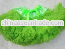 2013 Highly recommend Girls Party petticoat Lovely Lime green chiffon pettiskirt