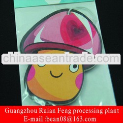 2013 Hot Sale Hanging paper freshener,recycled paper car air freshener/absorbing paper for air fresh