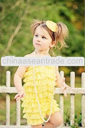 2013 Hot sale strapless lace baby rompers