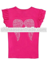 2013 New Arrival Hot Pink Baby Short Sleeve Top, Girl Short Sleeve T-shirt