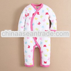 2013 Winter baby romper 100% cotton long romper