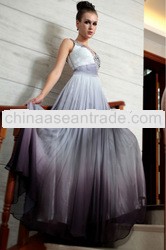 2013 elegant design purity silver sleeveless long evening dress on sale