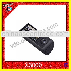 2013 factory direct full hd dual lens car dvr 2.7 inch monitor with night vision and gps(X3000)