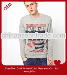 2013 fashion men's sweatshirt with sublimation print