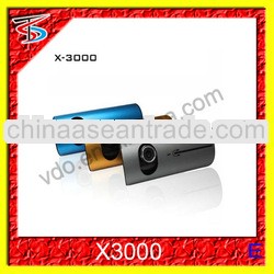 2013 new factory direct hd car dvr dual lens with gps and night vision (X3000)