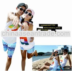 2013 summer fashion couple's beach shorts