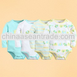 2014 Spring baby clothes 100% cotton long bodysuit