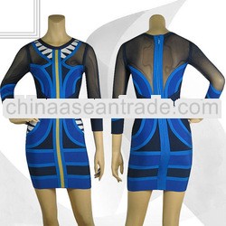 2014 bandage lace latest fashion dresses for women