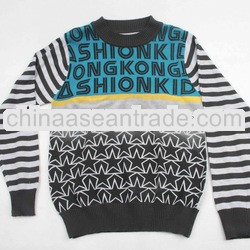 2014 new style kids cashmere round collar knitwear baby boy