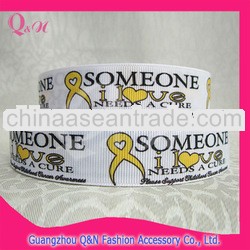 22MM Custom Awareness Design Grosgrain Ribbon