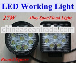 27W 12V car 9 LED Work Light Off Road Flood Fog Light 6000K ATV bus Boat Flood Beam 4x4 ATV UTV Jeep