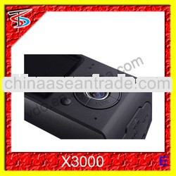 2.7 inch rearview dual lens car dvr with gps logger(X3000)