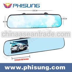 4.3inch LCD HD 1080P 140degree angle view best hidden cameras for cars