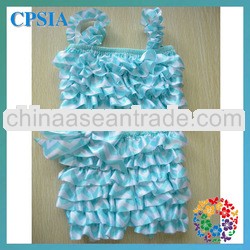 Aqua Chevron satin bikini suit summer girls ruffle sixy bikini set