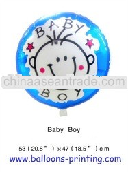 Baby Boy Round Shaped Mylar Balloons