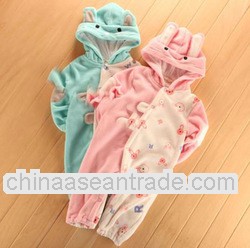 Baby boys' girls' fleece animal Hooded Rompers CUTE