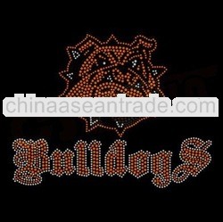 Beautiful Bulldogs for Wholesale Rhinestone Heat Transfers Iron On Design