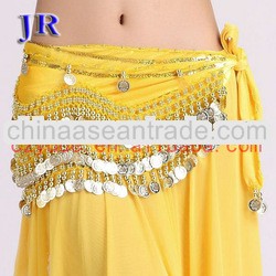 Belly dance golden cois scarf belly dance waist scarf cheap belly dance scarf Y-2030#