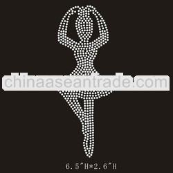 Bling Ballerina iron on rhinestone transfer design for T-shirt