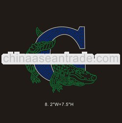 Bling Gators rhinestone iron on transfer design for T-shirt