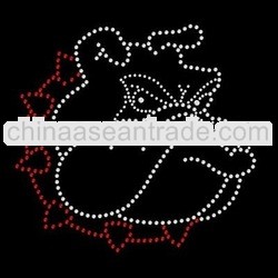 Bulldog Iron on Rhinestone Transfer Motif Designs