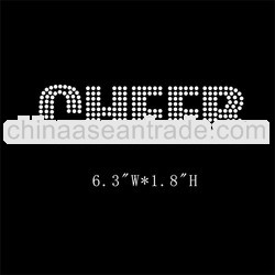 CHEER iron on rhinestone crystal transfer design for tshirts
