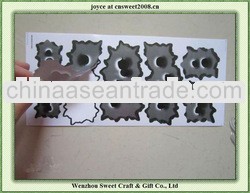 Cheap Vinyl Funny Car Stickers Decals For Fake Bullet Holes Custom Car Stickers