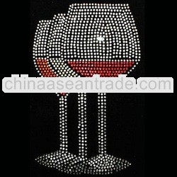 Cheer Wine iron on rhinestone trasnfer