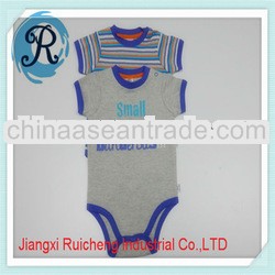 China factory lovely 2 pieces printed short sleeve 100% cotton 200 GRS interlock yarn dyed knit newb