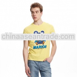 Custom 100% cotton yellow t-shirt
