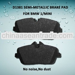 D1308 semi-metallic brake pad for BMW 1/MINI