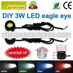 DIY 3W Xenon White eagle eye led w/ 3M Tape