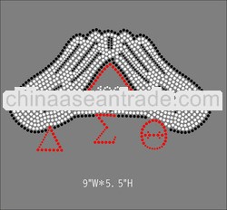 Delta Sigma Theta iron on rhinestone heat transfer design for t shirts