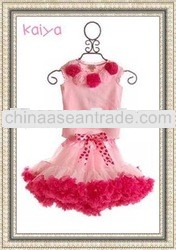 Designer Design! Baby Girls colourful Satin&Lace Dress Chiffon skirt