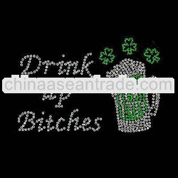 Drink up Rhinestone Transfer Design