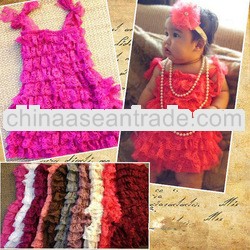 Elegance lace soft dress for girls tiered