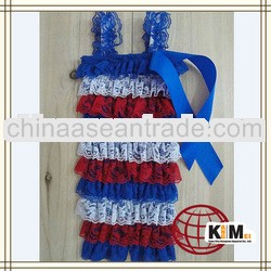 Fashion pretty princess satin lace petti rompers for baby