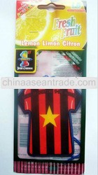 Football Club air freshener, hanging Auto Perfume card