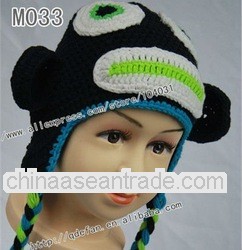 Free shipping 100% cotton crochet black soft monkey hat /baby boy photo props/new arrival product 20
