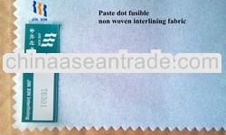 Fusible paste dot interlining nonwoven fabric T6301