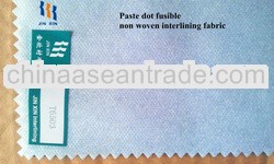 Fusible paste dot interlining nonwoven fabric T6503