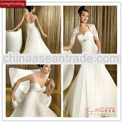 Goingwedding Sweetheart Bodice Lace Jacket Wholesale Wedding Dress DE020