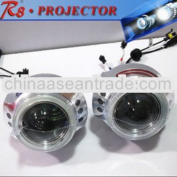 HID bi xenon dual angel eyes projector lens kit for h4 and h7 car headlight