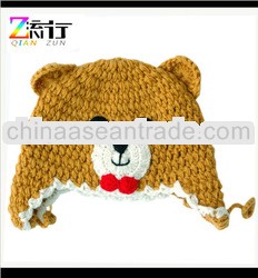 Handmade Crochet Baby Boy Beanie Hat Bear Hat