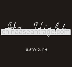 Hen night rhinestone transfer hot fix motif for clothes